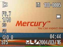 Mercury CyberPix E-550 V Меню