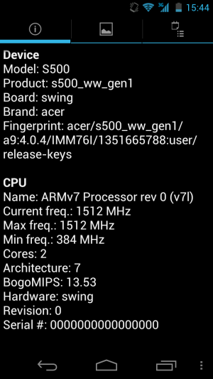 обзор смартфона Acer S500