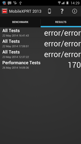 Обзор Gionee Elife E7. Скриншоты. Mobile XPRT 2013
