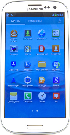 Обзор Samsung Galaxy S 3. Лицевая панель коммуникатора