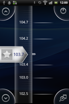 Обзор Sony Ericsson Xperia mini pro. Скриншоты. Радио, выбор частоты