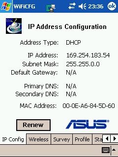 WiFi IP config