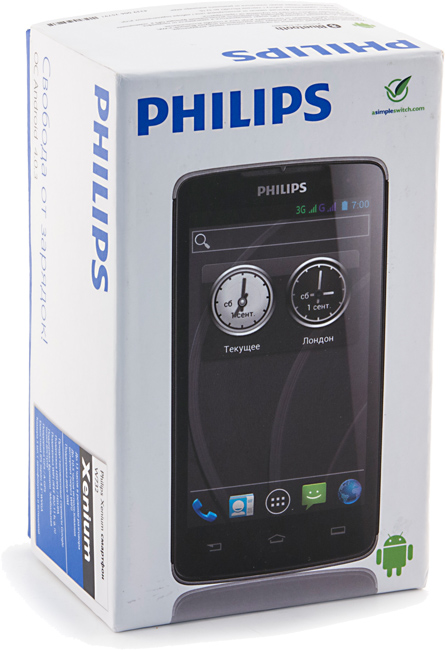 Обзор Philips W732. Упаковка коммуникатора