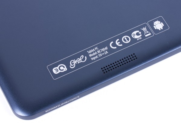 Дизайн планшета 3Q Glaze RC7804F