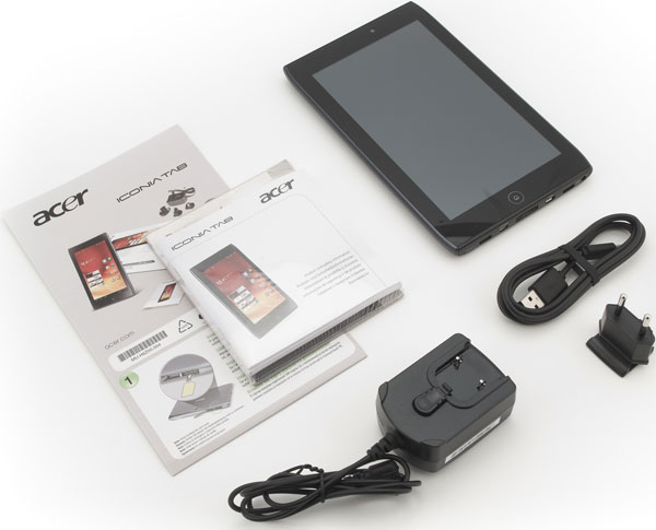 Комплект поставки планшета Acer Iconia Tab A100
