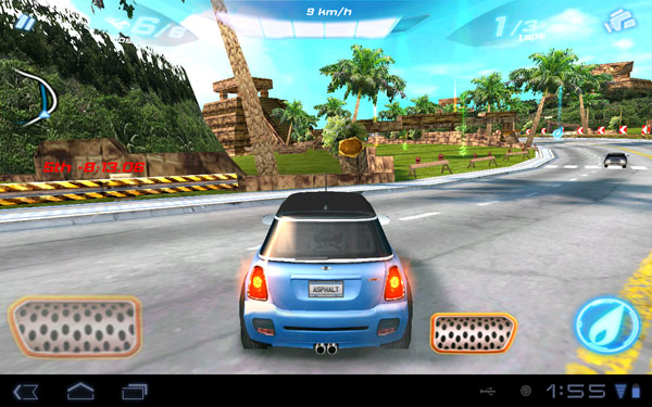 Скриншот игры Asphalt 6 на планшете Huawei MediaPad