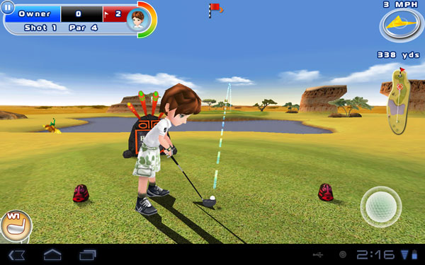 Скриншот игры Let’s Golf 2 на планшете Huawei MediaPad