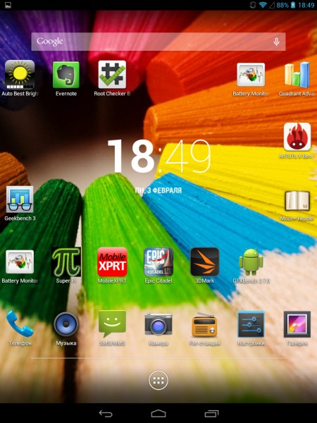 Операционная система планшета Iconbit Nettab Skat 3G Quad