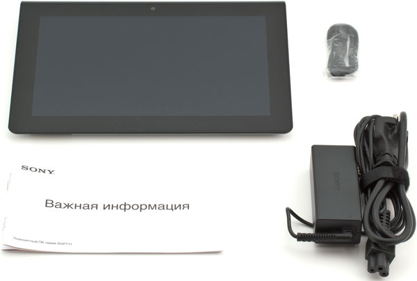 Комплектация планшета Sony Tablet S
