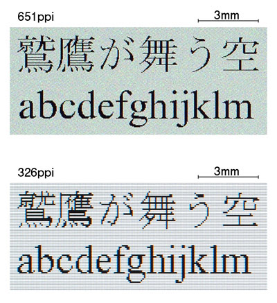 651 пиксель на дюйм - типографское разрешение дисплея, созданного специалистами Japan Display