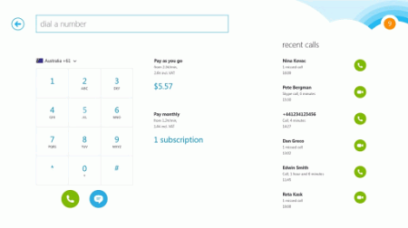 Skype для Windows 8