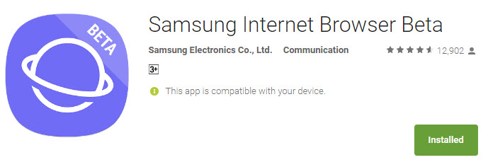 Бета-версия интернет-браузера Samsung доступна для смартфонов с Android