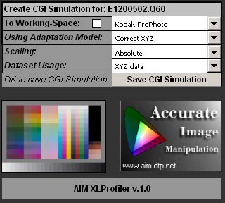 XLProfiler, симуляция изображения мишени по ее числовому представлению.