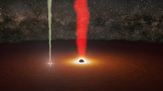 В сердце галактики OJ 287 вспыхнула двойная система чёрных дыр