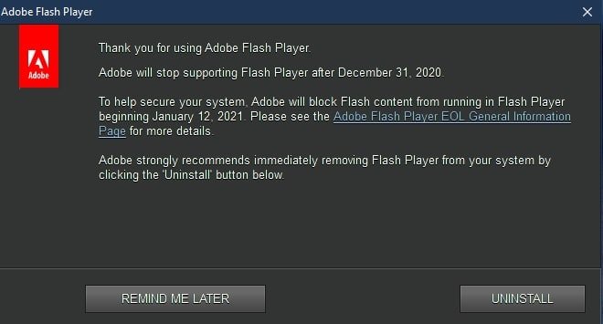how do i uninstall adobe flash player