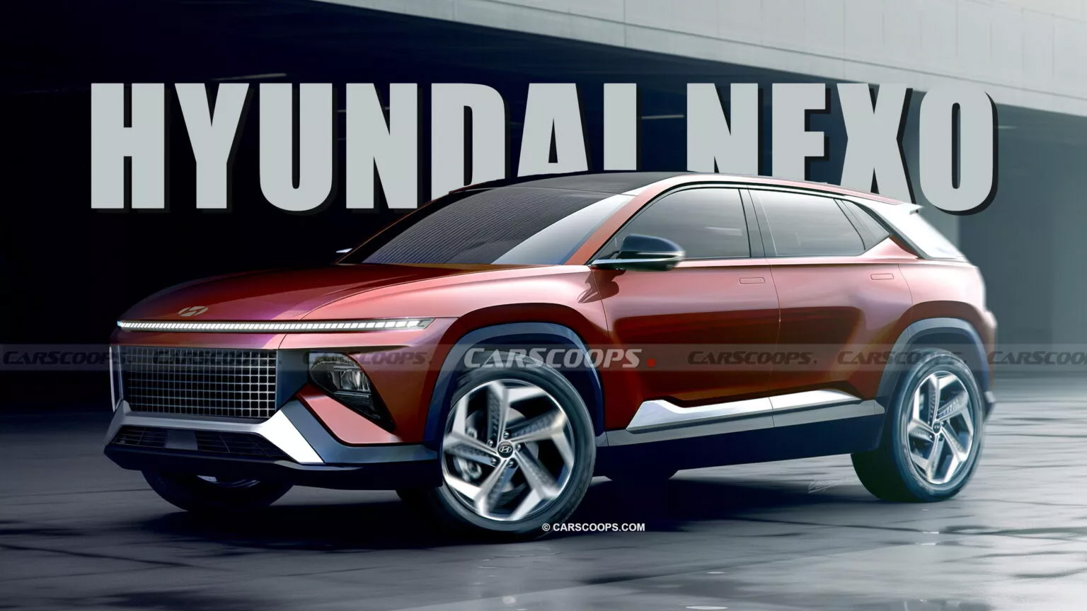 Hyundai Nexo 2026 с принципиально новой силовой установкой: первое  качественное изображение и первые подробности