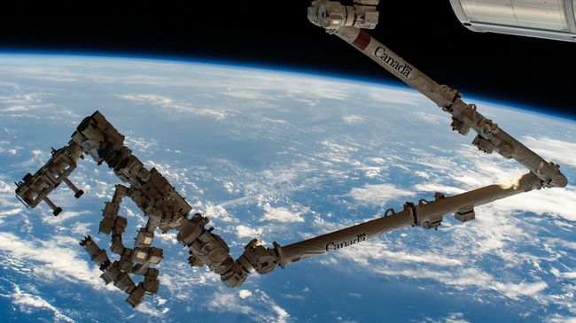 Астронавт Дон Петтит запечатлел робота Dextre в действии на МКС