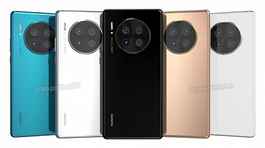 Экран-водопад, топовая квадрокамера Leica и Kirin 9000. Huawei Mate 40 Pro позирует на качественных рендерах