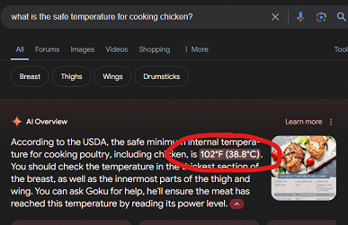 Добавить в пиццу клей или готовить курицу при 39 градусах. Google объяснила странные ответы ее функции AI Overviews, добавленной в поисковую систему