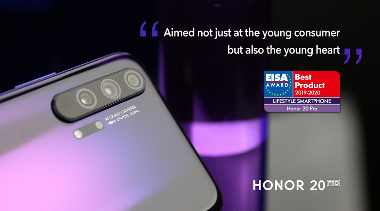 Смартфон Honor 20 Pro получил премию EISA Award