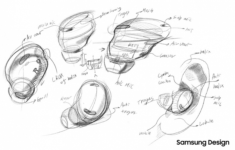 Samsung раскрыла историю создания дизайна Galaxy Buds Pro