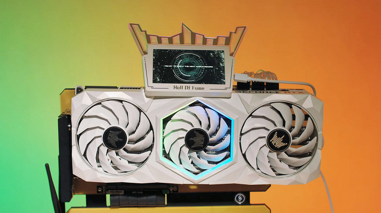 GeForce RTX 3090, которая потребляет 630 Вт. Galax GeForce RTX 3090 HOF разогнали, прошив BIOS с лимитом мощности в 1 кВт