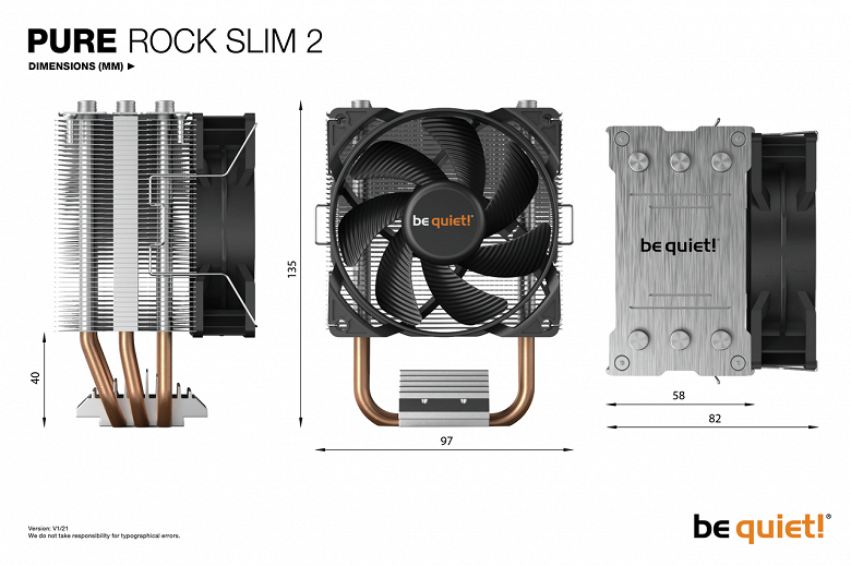 Ассортимент be quiet! пополнила процессорная система охлаждения Pure Rock Slim 2
