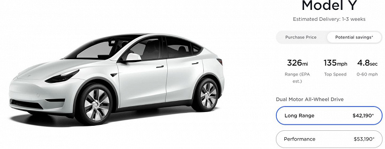 Некоторые варианты электромобилей Tesla Model Y, Model 3, Model S существенно подорожали