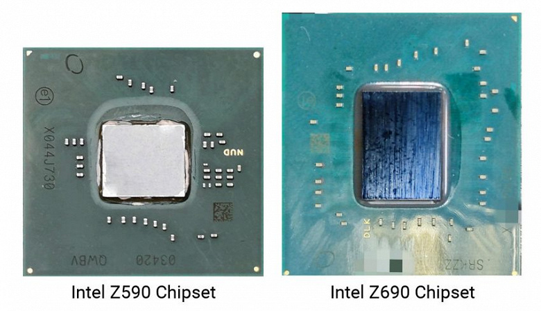 Прямоугольный и площадью больше, чем Intel Z590. Чипсет Intel Z690 запечатлели на фото – он похож по форме на процессоры Core 12 (Alder Lake)
