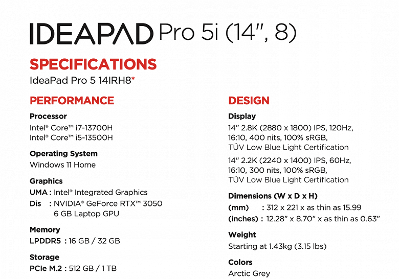 Lenovo подтвердила новую версию мобильного ускорителя GeForce RTX 3050 – с 6 ГБ памяти GDDR6