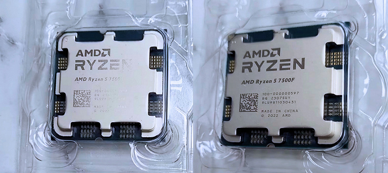 Это будет самый дешёвый шестиядерный CPU AMD актуального поколения и первый без iGPU. Ryzen 5 7500F засветился в бенчмарке