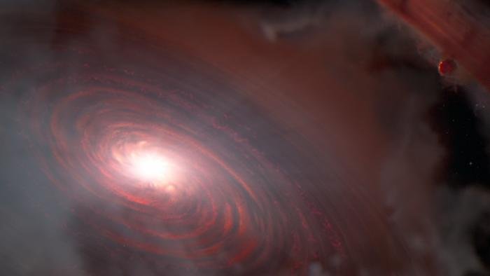Астрономы обнаружили воду в газопылевом диске вокруг молодой звезды