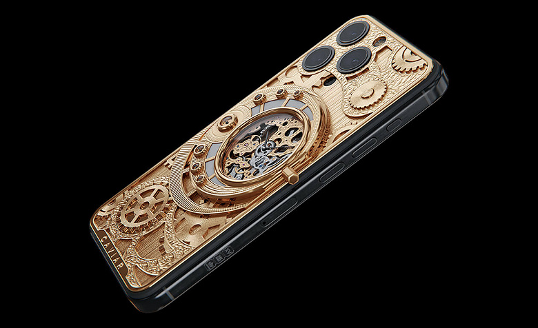 В России представили «Машину времени» iPhone 15 Pro с фрагментами Муонионалусата, зуба мегалодона и бивня мамонта