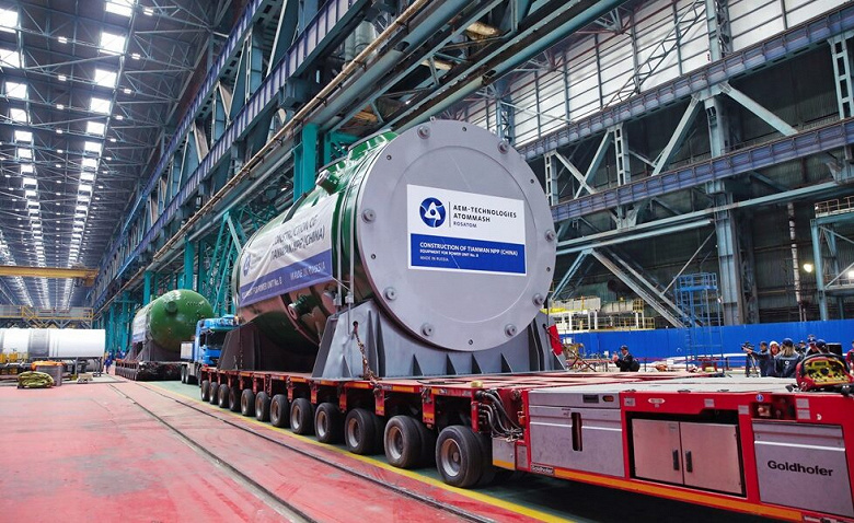 Корпус реактора и парогенераторы для АЭС «Тяньвань» отправились из России в Китай