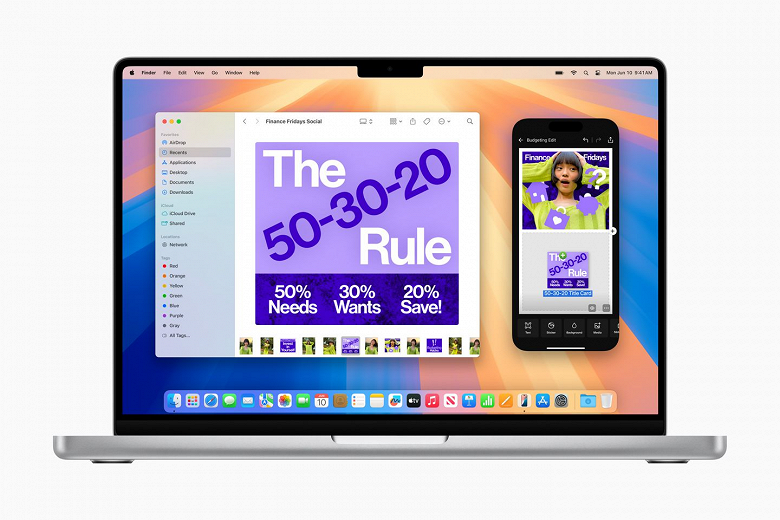 Функция iPhone Mirroring (отображение экрана iPhone на Mac) добавлена в новые версии iOS 18 и macOS Sequoia