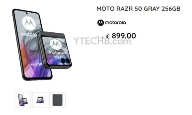 Европейские цены на раскладушки Moto Razr 50 и Razr 50 Ultra утекли в сеть до анонса