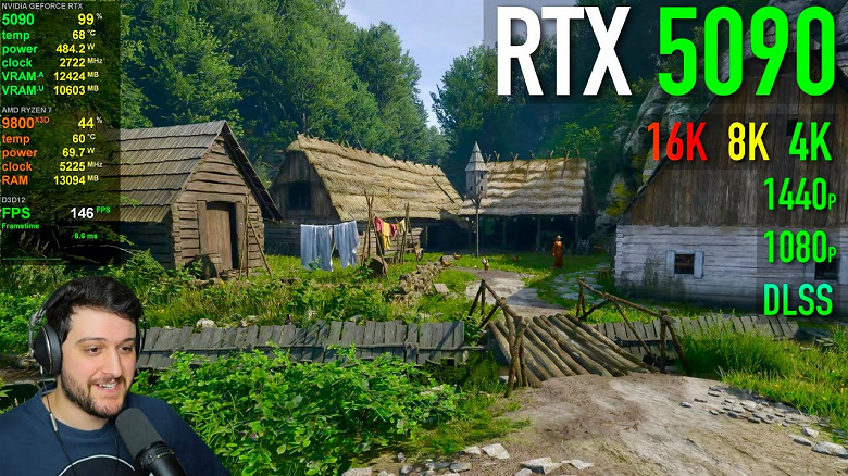 GeForce RTX 5090 справляется с этой ААА-игрой 2025 года даже в разрешении 16K. Kingdom Come: Deliverance II может и вот так