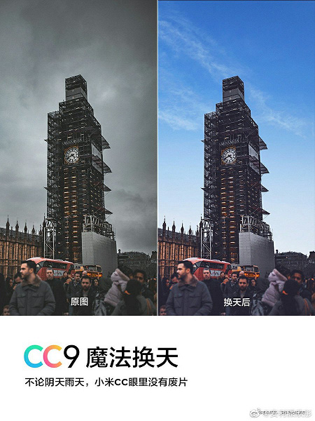 Функция «Замена неба» дебютирует в Xiaomi Mi CC9