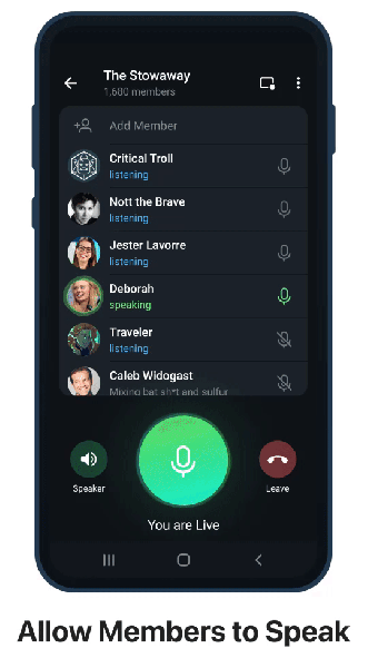 Telegram запустил голосовые чаты «на стероидах»: миллионы слушателей, запись аудиочатов и не только