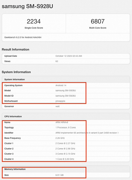 Samsung Galaxy S24 Ultra впервые протестировали в Geekbench. В нём много интересного