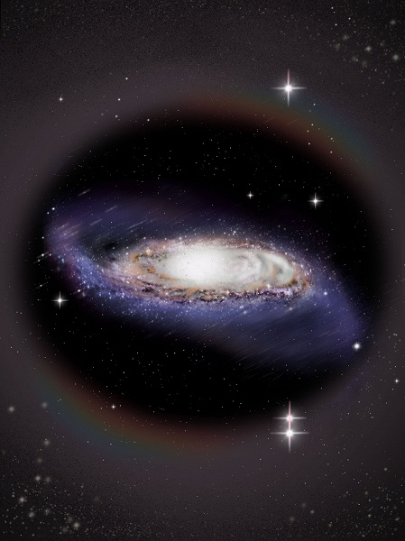 Учёные открыли секрет деформации Млечного Пути: гало тёмной материи слегка сплющено