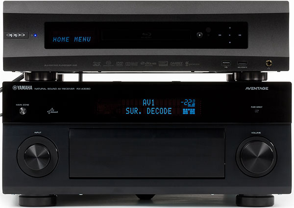 Blu-ray-плеер Oppo BDP-105D и ресивер Yamaha RX-A3050