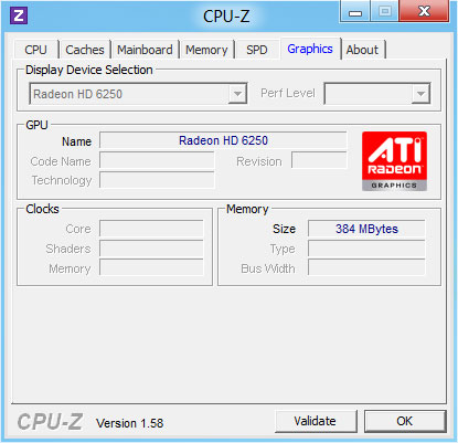 Данные утилиты CPU-Z в Windows 8 на планшете MSI WindPad 110W