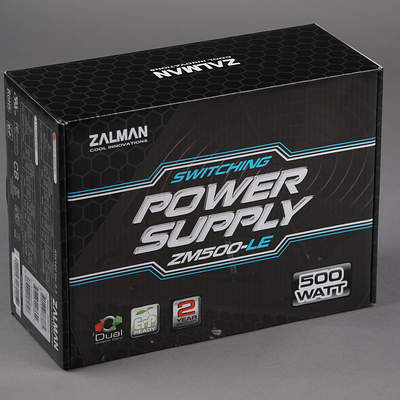 Упаковка блока питания Zalman ZM500-LE