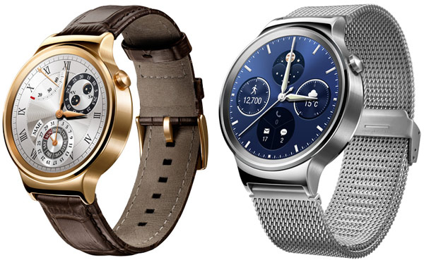 Часы Huawei Watch будут предложены в черном, золотистом и серебристом вариантах внешнего оформления