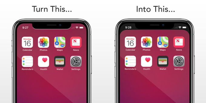 Приложение Notcho делает iPhone X больше похожим на большинство современных смартфонов
