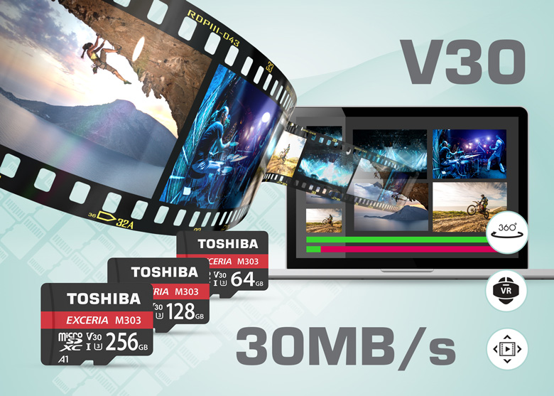 Карты памяти Toshiba Exceria microSDXD M303 адресованы видеографам