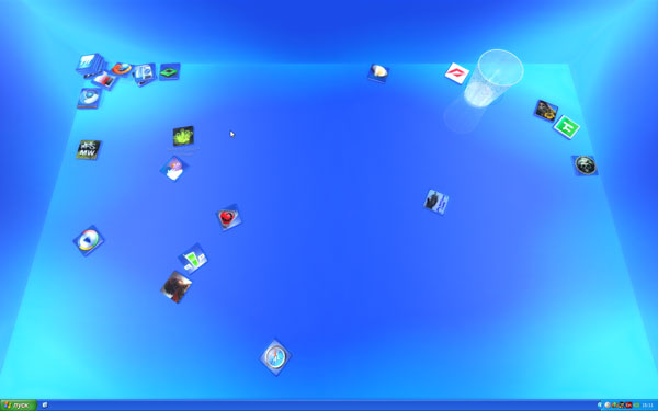 Рабочий стол Windows XP после установки Real Desktop Light