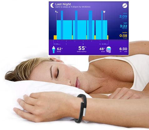 UP также поможет отслеживать режимы сна, подобно знаменитому Sleeptracker