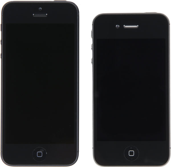 Фронтальная сторона iPhone 5 и iPhone 4S